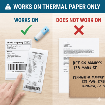 2-in-1 Box Cutter & Thermal Paper Eraser– Box Cutter with Ink Removal Function
