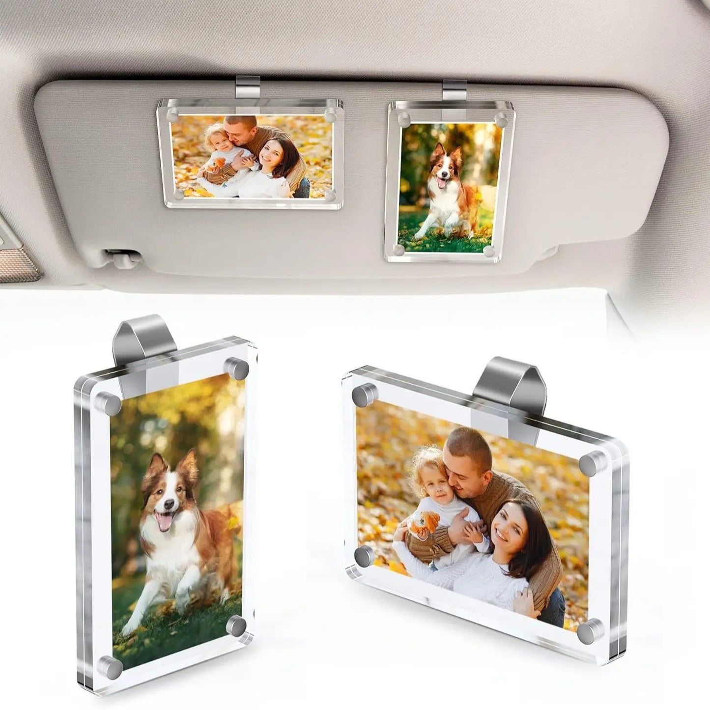 Wallet‑Size Magnetic Acrylic Photo Holder for Car & Fridge