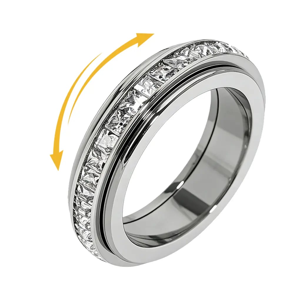 Crystal 360° Calming Spinner Ring