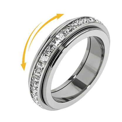 Crystal 360° Calming Spinner Ring