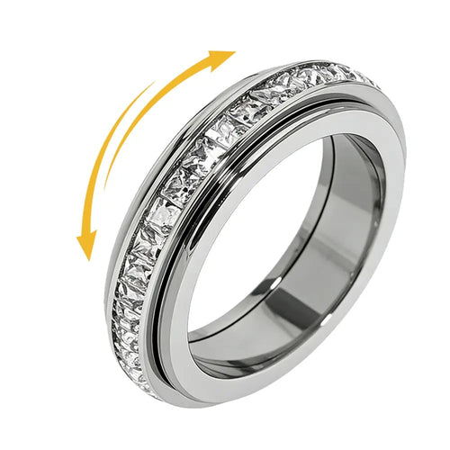 Crystal 360° Calming Spinner Ring