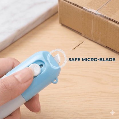 2-in-1 Box Cutter & Thermal Paper Eraser– Box Cutter with Ink Removal Function