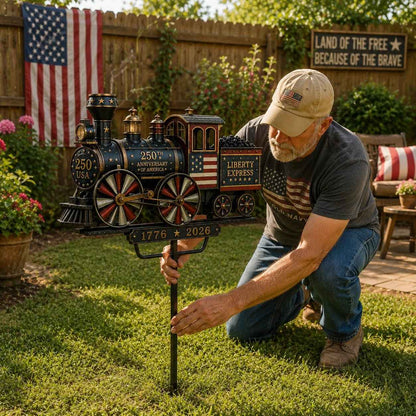 🔥🚂USA 250 “Liberty Express” Train Garden Wind Spinner ✈️