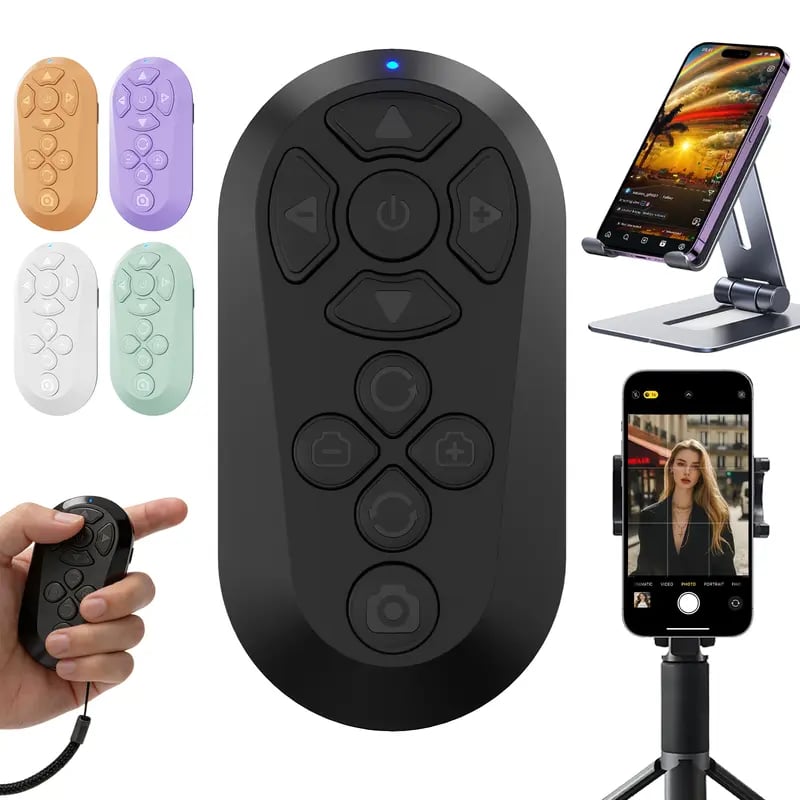 Smart Ring Remote Control – Wireless Video Scroller & Page Turner – Bluetooth Camera Shutter ✨📸