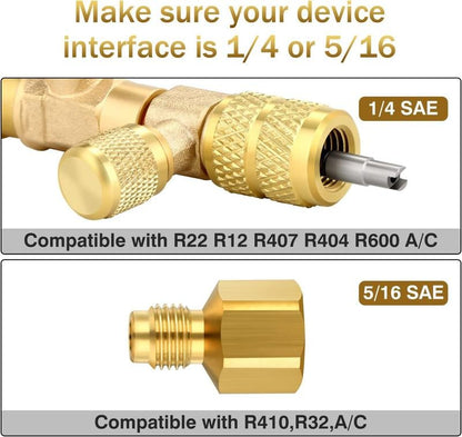 🧰AC Valve Core Removal & Installation Tool for Home and Auto Use