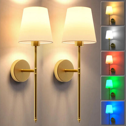 Wireless Battery-Powered Wall Lamps in /, Remote Control Bedroom Lights, Rechargeable Multi-Color Bulbs for Living Room & Hallway