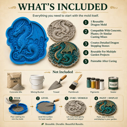 ✨Create Your Own Garden Art - Reusable Mold for Stepping Stones