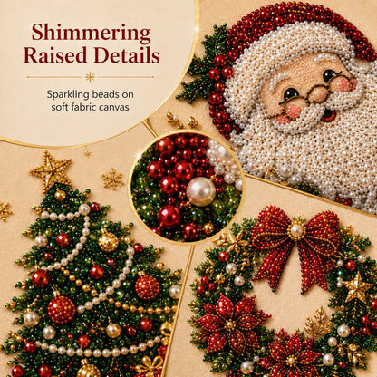 🎅🎄3D Pearl Art Kit – Christmas DIY Craft Set for Kids & Family Creative Fun
