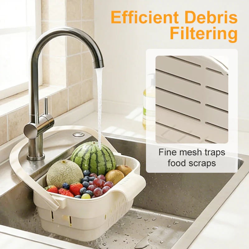 💖🔥Collapsible Faucet-Hanging Sink Strainer Basket