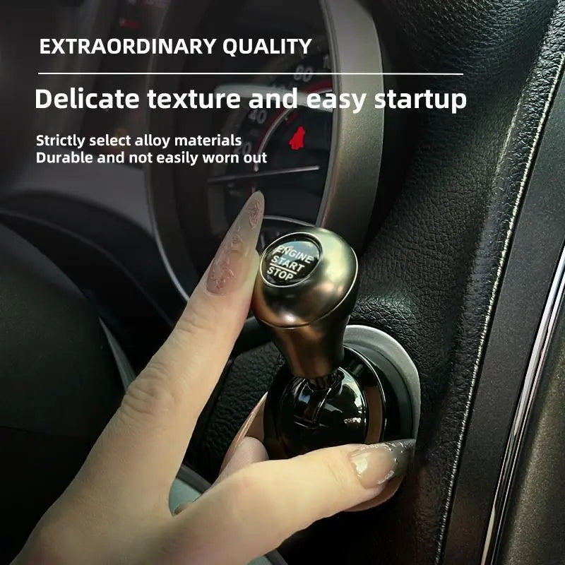 Car Push Start Button Cover – Stylish Metal Engine Button Protector