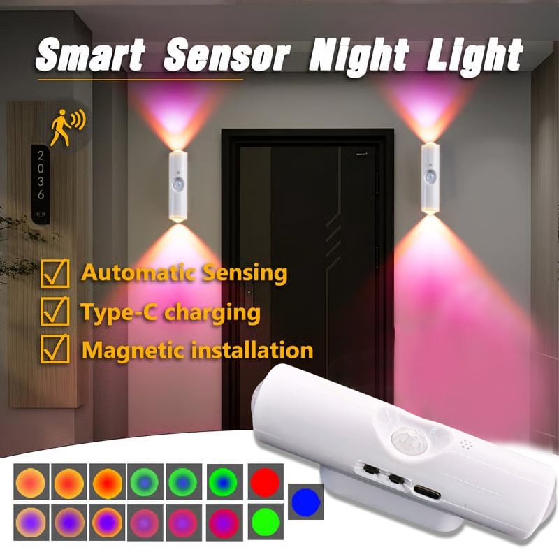 ⏳Rechargeable Smart LED Motion Sensor Ambient Light