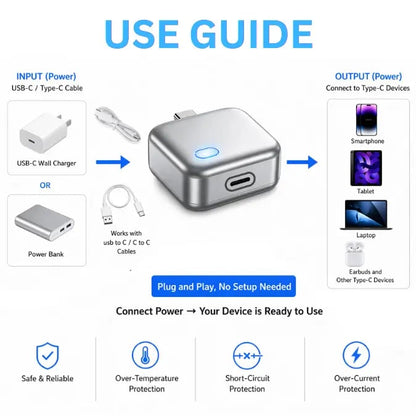 140W Physical Disconnect Battery Guard, Smart Auto‑Stop Charging Accessory