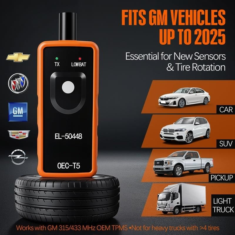 TPMS Relearn Reset Tool for Tire Pressure Monitoring Sensor
