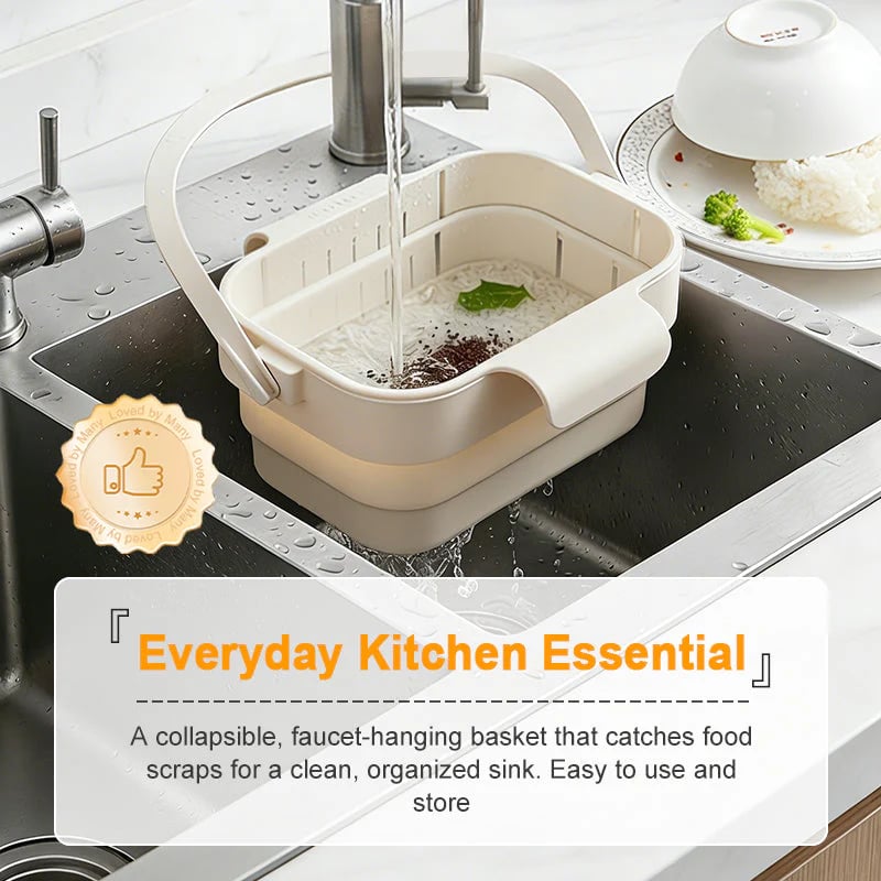 💖🔥Collapsible Faucet-Hanging Sink Strainer Basket