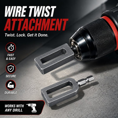 Drill‑Mounted Steel Wire Twisting Tool with Auto Trimming Function