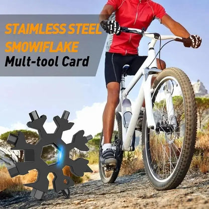 Viral 18-in-1 Snowflake Multi-tool  Stainless Steel Portable Wrench | All-in-One Screwdriver & Bottle Opener | Must-Have Survival Gadget