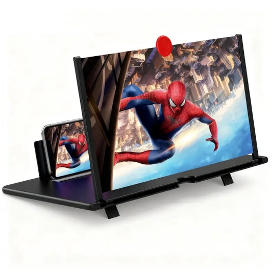 3D HD Foldable 12" Phone Screen Magnifier & Stand for Movies and Gaming