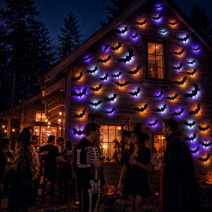 👻🦇3D Bat Light Design LED Decorations, Transform Your Wall Into A Halloween Haunt