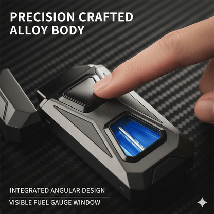 Voice-Activated Dual Flame Lighter,USB Rechargeable Windproof Refillable with Visible Window