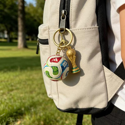 2026 USA - CANADA - MEXICO Soccer Ball Keychain, Pu Football Trophy Pendant Bag Charm Exquisite Souvenir for Fans Gifts Party Favors