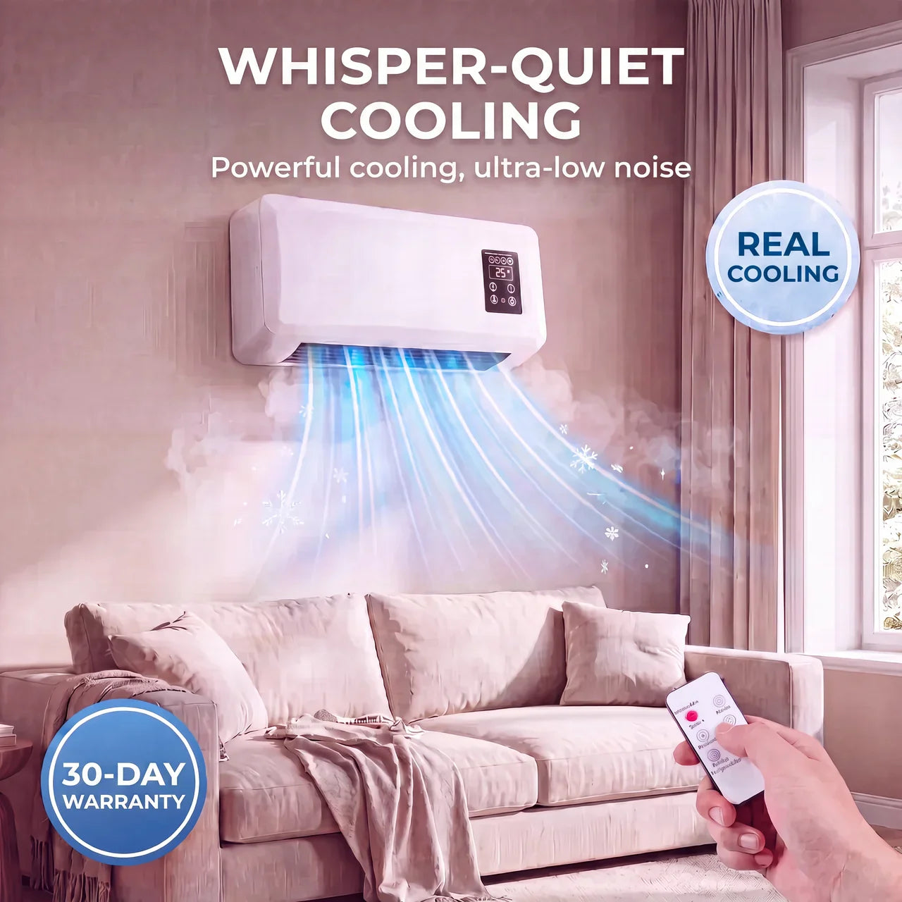 Portable cooling and heating air conditioner