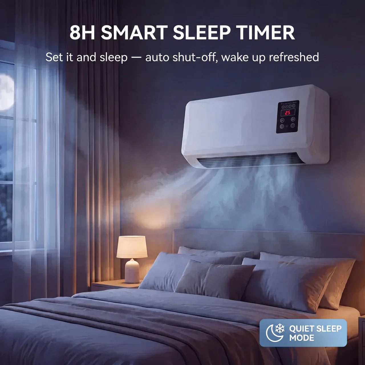 Portable cooling and heating air conditioner feature
