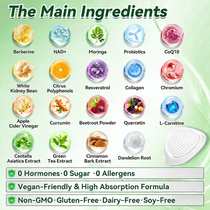 ✅Daily Wellness Support Patch – Moringa, Berberine & NAD+ Inspired Formula for Metabolism, Skin & Overall Balance🗽