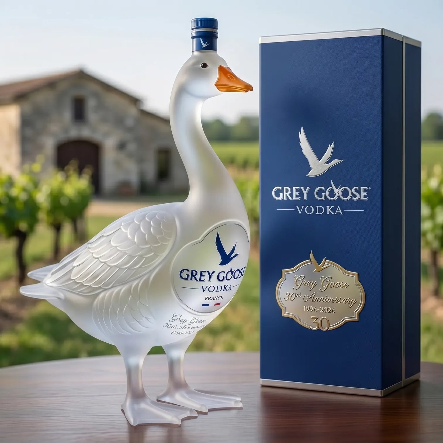 3D Sculpted Goose Glass Decanter – Luxury Collectible Display Bottle