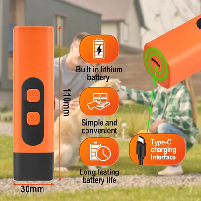 3‑in‑1 Portable Ultrasonic Dog Repeller Anti‑Barking Trainer
