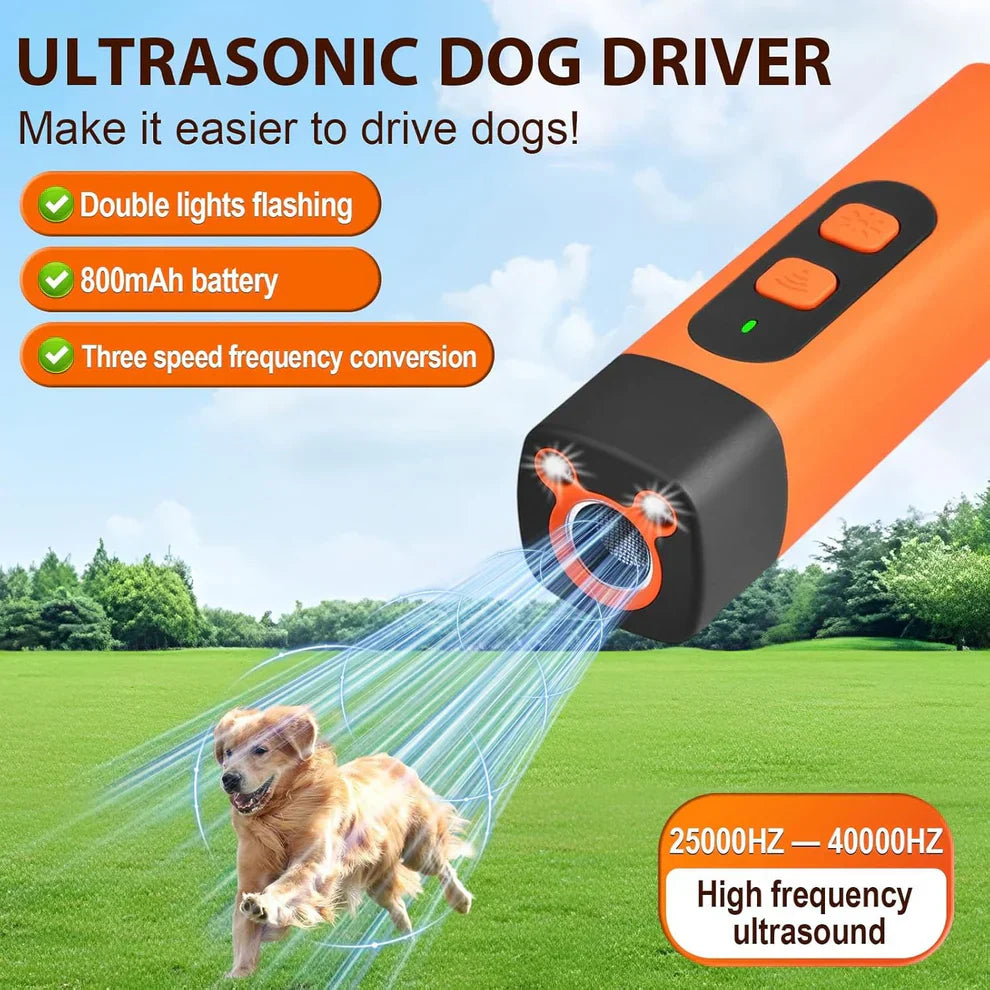 3‑in‑1 Portable Ultrasonic Dog Repeller Anti‑Barking Trainer