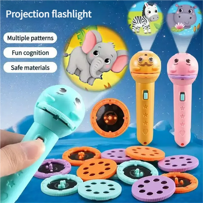 Kids' Projection Flashlight –48 Patterns, Bedtime Story & STEM Learning Toy
