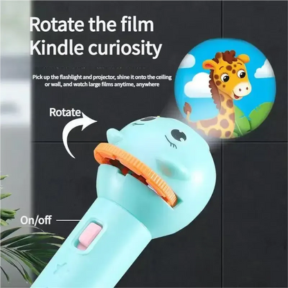 Kids' Projection Flashlight –48 Patterns, Bedtime Story & STEM Learning Toy