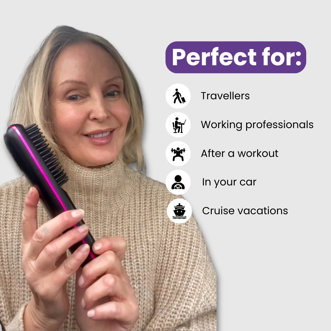 [NEW]Orvyla Portable Straightener Brush