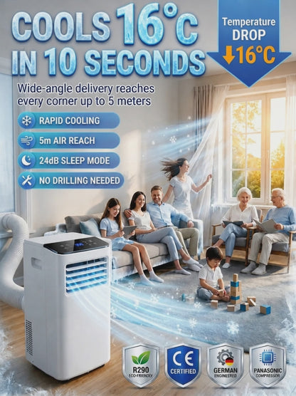 [Cools 16°C in 10s] 3-in-1 Portable Air Conditioner | No Drilling Required❄️