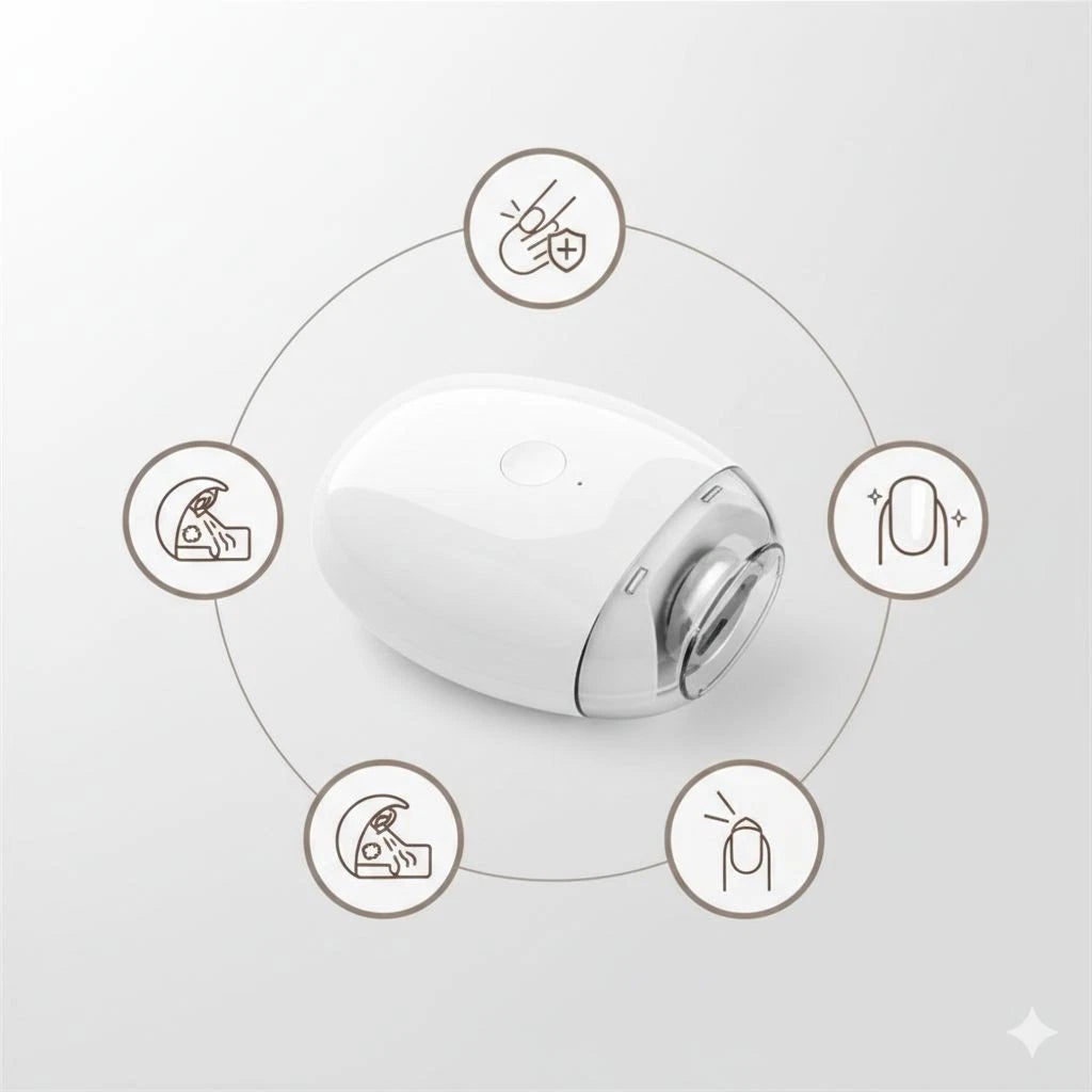 Electric Nail Clipper for Thick Nails USB Rechargeable Safe Painless Trimmer