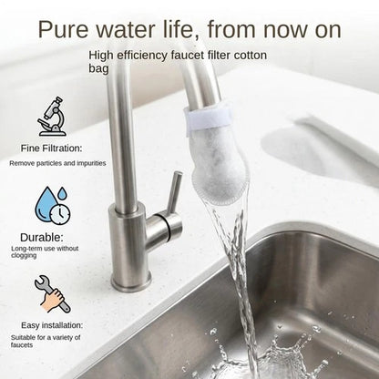 💧Cotton Faucet Filter Bags – DIY Mesh Strainer Bags for Visible Sediment, Rust & Scale