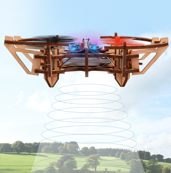 🔥🧩 DIY Wooden Drone Building Kit 🚁