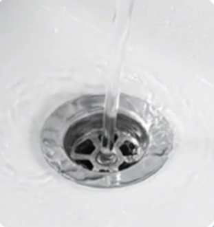 Flush drain after cleaning