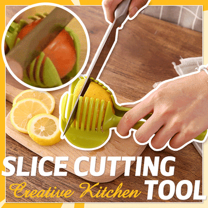 🍋Creative Kitchen Slice Cutting Tool, Food‑Grade Aluminum Alloy Hand‑Held Slicer