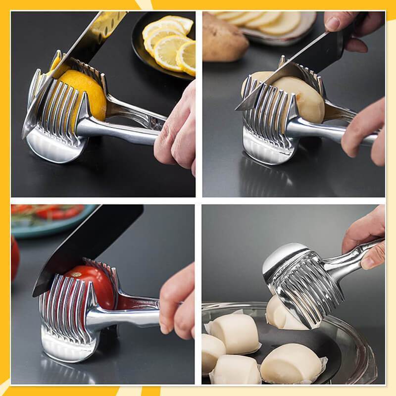 🍋Creative Kitchen Slice Cutting Tool, Food‑Grade Aluminum Alloy Hand‑Held Slicer