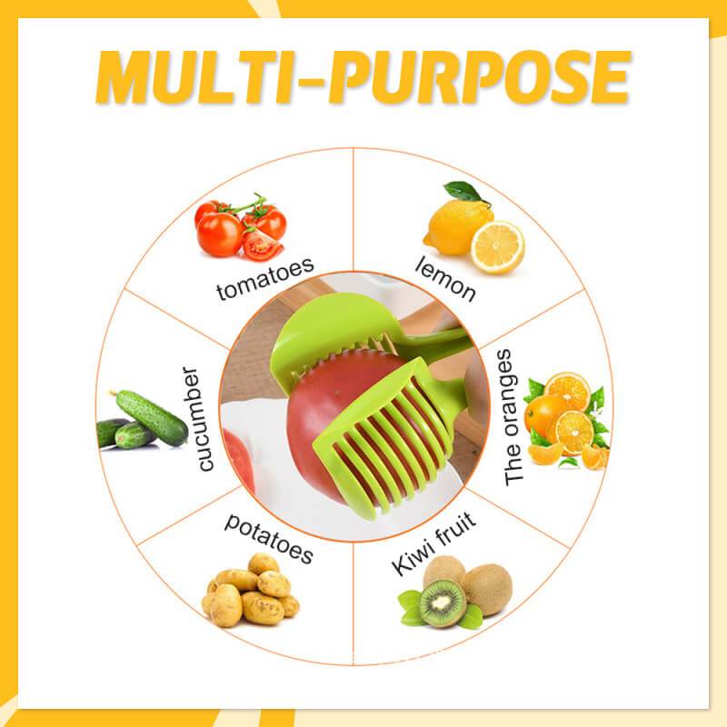 🍋Creative Kitchen Slice Cutting Tool, Food‑Grade Aluminum Alloy Hand‑Held Slicer