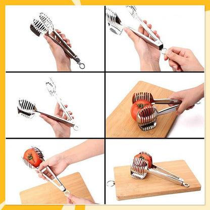 🍋Creative Kitchen Slice Cutting Tool, Food‑Grade Aluminum Alloy Hand‑Held Slicer