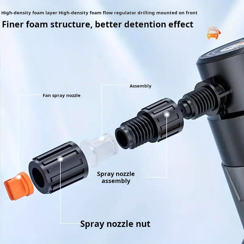Electric car wash foam gun, handheld high-pressure cleaner