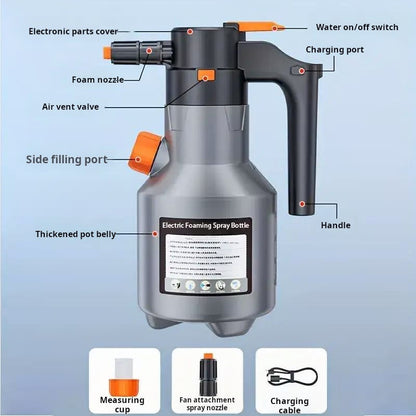 Electric car wash foam gun, handheld high-pressure cleaner