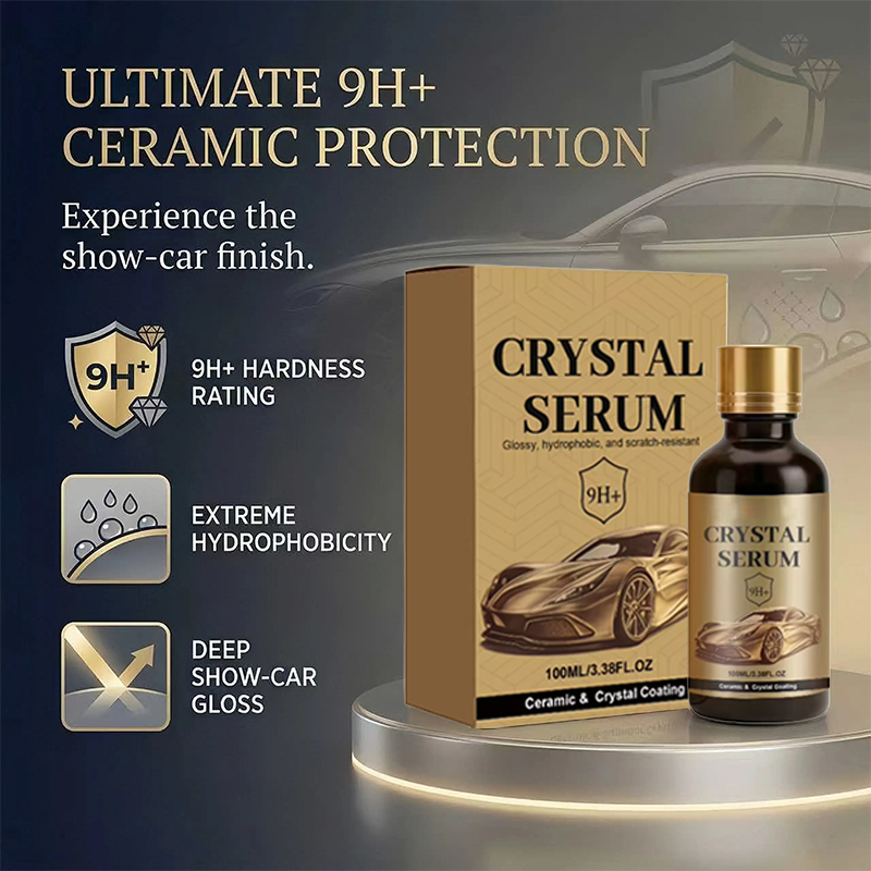 Crystal Serum 9H+ ceramic coating product and protection features