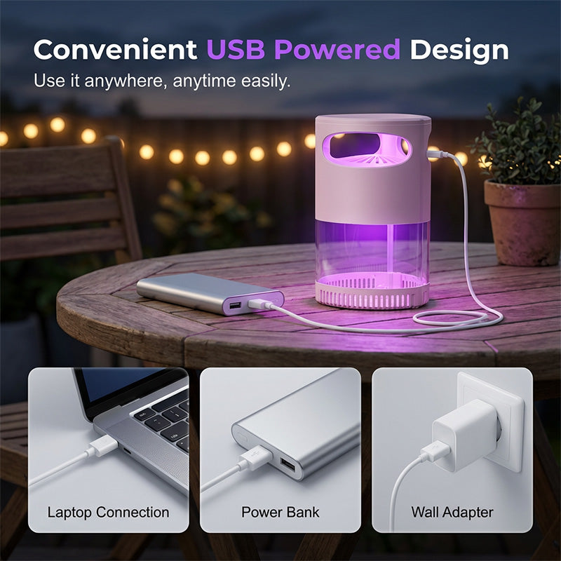 🥳2026 HOT SALE💞🦟 UV Mosquito Killer Lamp – quiet, USB, chemical-free. 🔇🌙