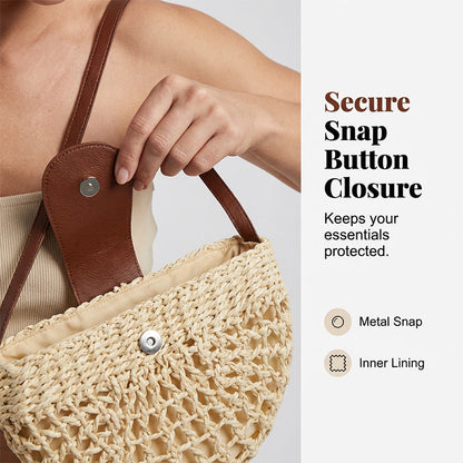 👜✨ Woven Crossbody Bag – Boho, Handwoven, Adjustable, Lightweight ✨