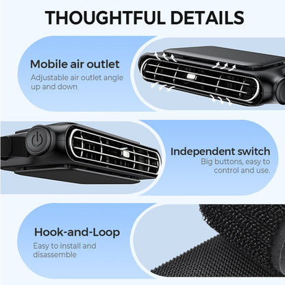 🔥💨Car Seat Fan-Fast cooling, relieve driving stuffiness❄