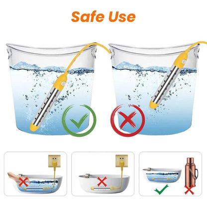 🛁Safe Anti-Scald Immersion Heater for Travel & Home🔥
