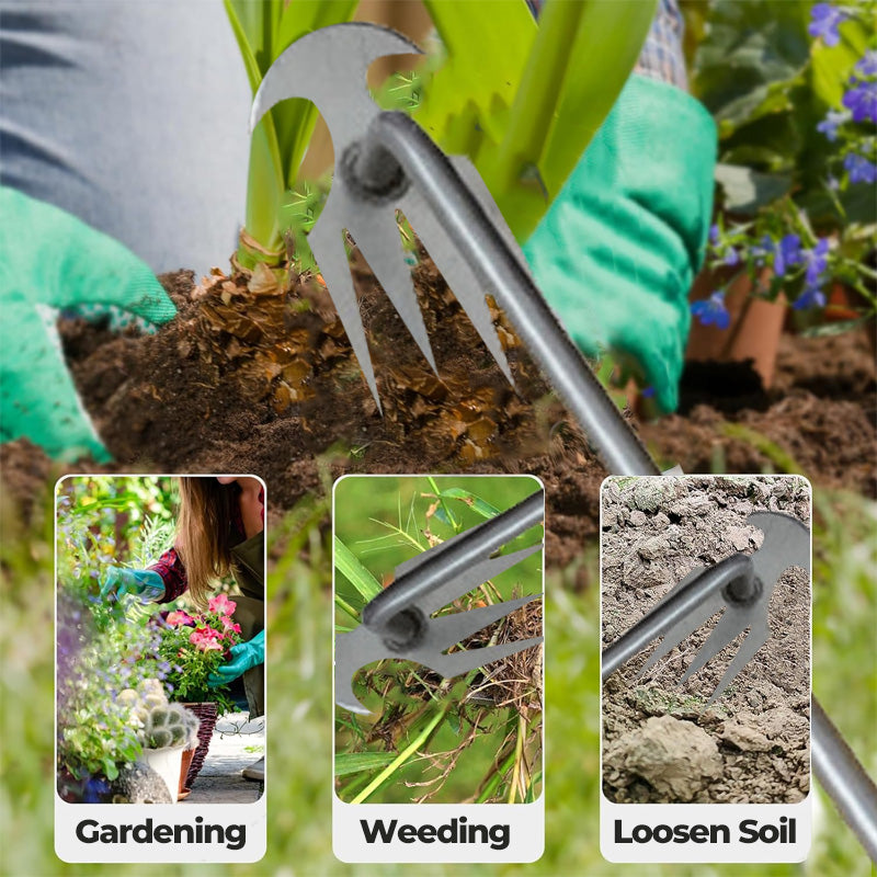 🌿🔧Multifunctional Garden Weeding Forks with Wooden Handle🌱